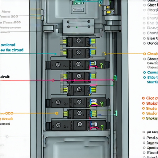 電箱跳制現象解析圖，展示電箱內部結構及常見原因，包含電路過載、短路、漏電等問題，提供解決方案，幫助讀者輕鬆理解及應對電箱跳制情形。