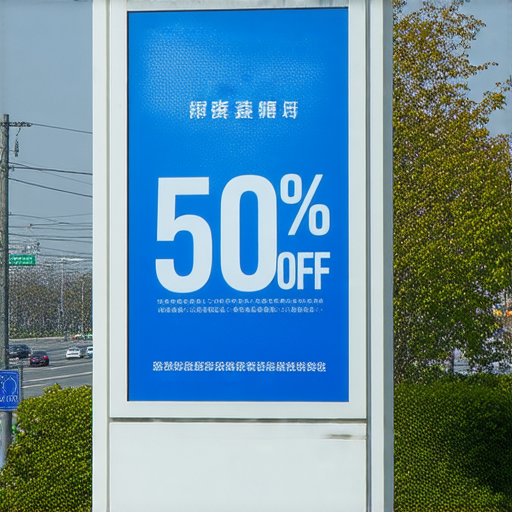 揭開廣告牌設計的秘密，北海道燈牌展示創意設計與優雅造型，目前正進行半價促銷，展現吸引人的宣傳效果和價格資訊