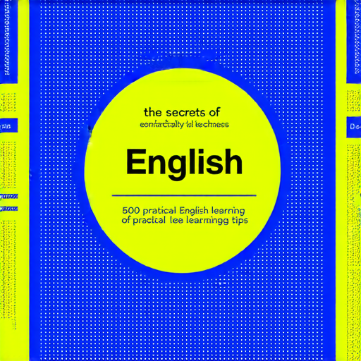 揭開英文學習的神秘面紗的書籍封面，包含500句實用學習秘訣的圖案設計，展現出學習英文的樂趣與技巧，適合所有英語學習者參考和應用。