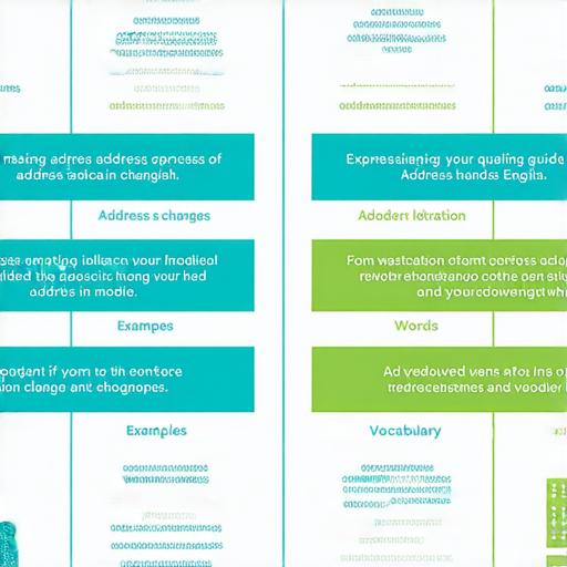 搬遷英英文揭秘的示意圖，展示如何正確表達地址變更，內容涵蓋關鍵詞，讓人一學就會，幫助學習者輕鬆掌握搬遷相關英語表達。