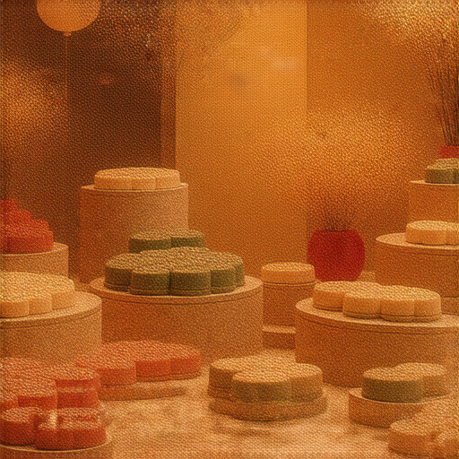 精美中秋節與聖誕禮品展示，包含月餅、聖誕裝飾與禮盒，吸引顧客搶購，完美選擇祝福親友的最佳選項，迎接佳節時刻。