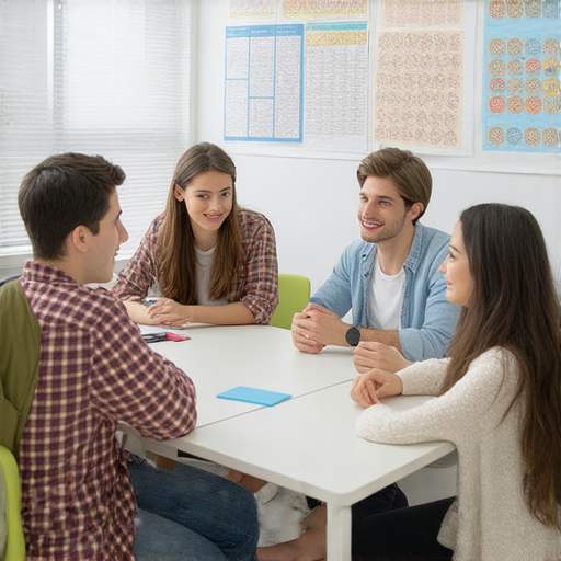 聯校活動中，學生與外籍老師進行一對一交流，專注提升英語能力，面對面互動突破語言障礙，促進學習成效和自信心，營造積極學習環境。