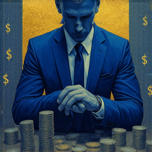 收費背後的秘密揭示消費真相，圖片展示消費者思考的姿態，與金錢相關的圖案和背景，促使觀眾重新檢視消費行為和收費方式。