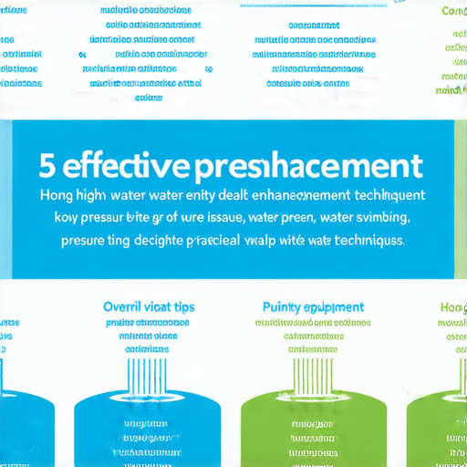 香港水壓不足的家庭場景，顯示五個提升水壓的技巧，包含水管設備、節水裝置以及維護方法，提供實用小貼士讓用戶快速解決水壓問題。