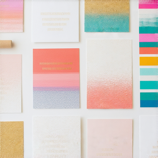 A4紙創意製作卡片和標題黨的過程，展示各類設計技巧和實用方法，搭配五顏六色的手工材料，突顯創意與實用的完美結合。