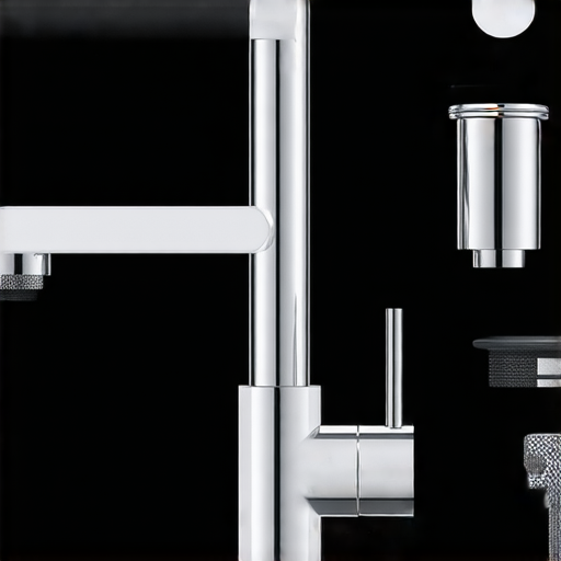 拆解Cisal水龍頭的構造圖，展示各個實用配件及其功能，突顯廚房水龍頭的秘密，解釋其高效性能與設計美學。