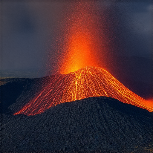 火山爆發的自然力量，火山噴發景象和煙霧，展示火山活動的威力，吸引外籍英文老師一對一學習，深入探索火山知識的奧秘。