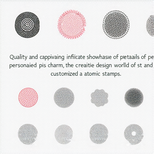 打造專屬印章的作品展示，原子印的多種樣式與色彩，創意設計的過程，展現個性化印章的神奇世界與無限可能，吸引人們探索創意的魅力。