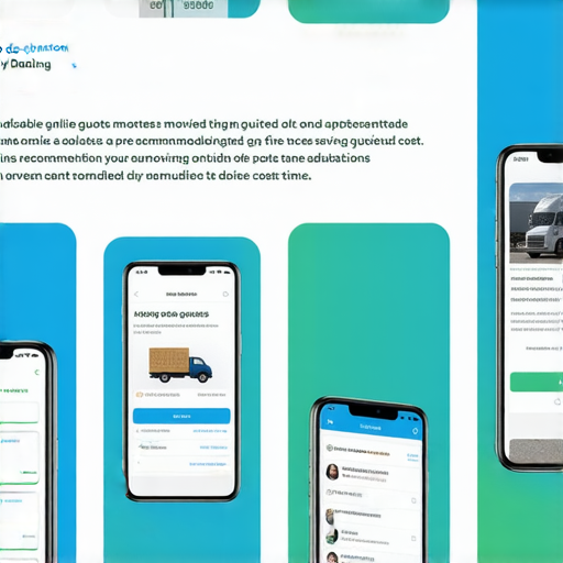 尋找搬屋報價的實惠選擇與網上報價應用推薦的圖片，展示各種搬家服務的預估價格與便捷應用，幫助用戶找到合適的搬屋方案，節省時間與成本。