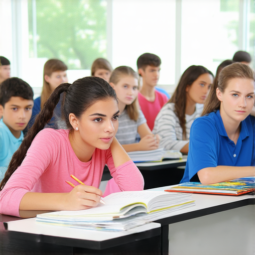 掌握IELTS與SBA高分秘訣的口說與寫作技巧，展示學生在教室裡專心學習的情景，強調成功學習英文的重要性，並提供有效的學習策略與方法。