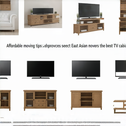 實惠搬運術介紹東亞搬運工挑選最佳電視組合櫃的技巧，圖片展示多款時尚電視組合櫃，搭配不同家居風格，輕鬆實現居家收納與美觀，讓搬運過程更順利。