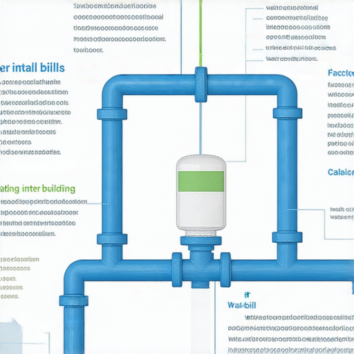 私人樓宇中的水錶位置示意圖，展示水錶影響水費的因素，強調水錶正確安裝與檢查的重要性，幫助讀者了解水費計算原理及降低水費的方法。
