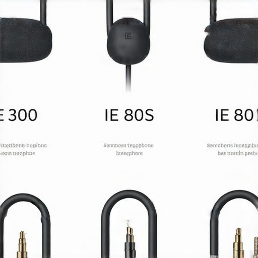 Sennheiser耳機系列比較，展示IE 300、IE 600、IE 80S及CX Plus四款耳機的外觀與特點，突出音質、設計及功能差異，幫助消費者選擇適合的耳機。