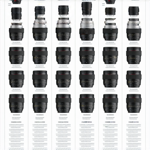 Nikon鏡頭分類圖解與Canon大光圈鏡頭選擇技巧的示意圖，展示不同鏡頭類型及其特色，幫助攝影愛好者理解如何選擇適合的鏡頭，提升拍攝效果。