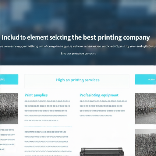《驚艷告訴你！如何選擇最佳印刷公司，讓你的印刷品一炮而紅！》
