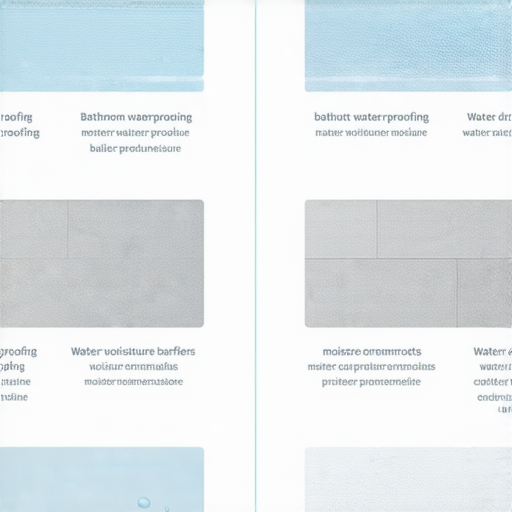 浴室防水材料與方法比較圖，展示不同防水技術如何有效防止潮濕，打造乾爽舒適的浴室空間，適合居家裝修參考。