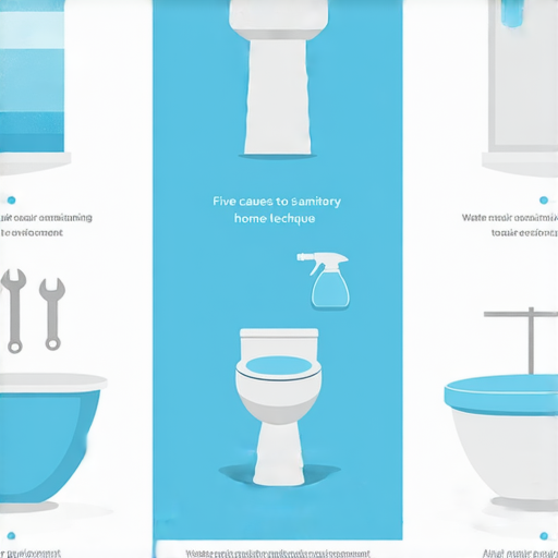 馬桶底部漏水的五大原因及修復技巧的圖片，展示漏水跡象、維修工具和過程，幫助讀者告別滴水煩惱，維護家庭衛生環境。