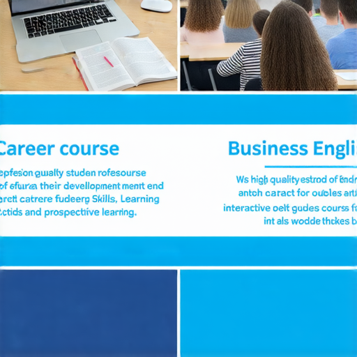 提升職場競爭力的課程與商業英語學習指南的圖片，展現學習資源與課程概覽，強調英語在職場中的重要性，適合希望增強專業技能的學員，助力未來職業發展。