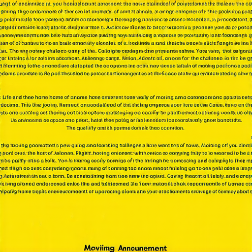 搬遷啟示分享，展現新居環境與生活的變化，強調新篇章開始的喜悅與挑戰，適合表達迎接新生活的心情，探索搬遷後的適應過程與成長。