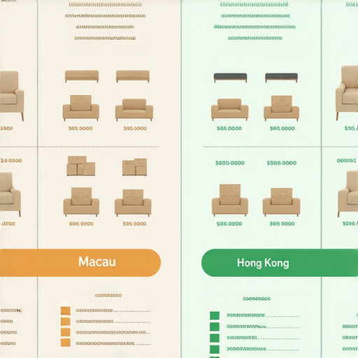 澳門傢俬搬運收費與香港搬運比較分析圖表，顯示兩地搬運服務費用差異，包含搬運項目、價格範圍以及服務質量評估，幫助消費者了解選擇。