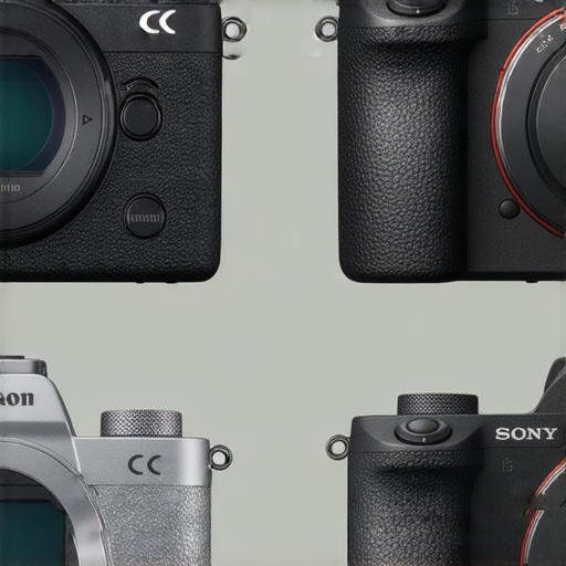 Canon與Sony相機對比圖，展示兩款相機的外觀與功能特色，適合新手選擇合適的相機，詳述性能、影像質量及使用體驗，幫助消費者做出明智決策。
