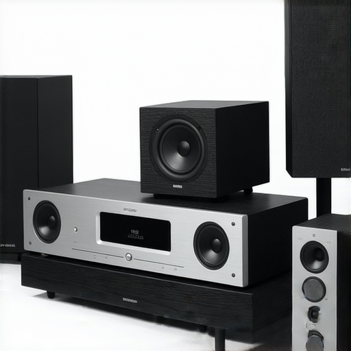 音響設備展示，包含5.1與7.1系統，顯示高品質揚聲器和環繞聲技術，強調升級聆聽體驗的魅力，揭開音響世界的神秘面紗。