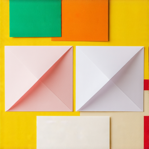 一張展現A4紙折疊技巧的圖片，展示如何使用A4紙製作專業卡片和標題黨，突出巧妙運用A4紙的創意設計與藝術表現。