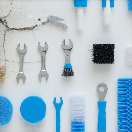 洗手盆爆裂後的修復工具及配件，展示清潔技巧和解決方案，幫助輕鬆處理洗手盆問題，保持衛生間整潔與功能。