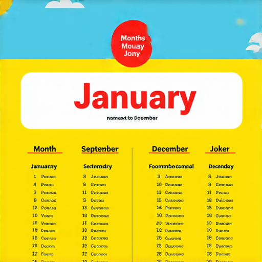 英語月份的完整與縮寫方式解說圖，包含一月至十二月的對應關係，特別介紹九月的特色與活動，幫助讀者學習月名及月份用法。