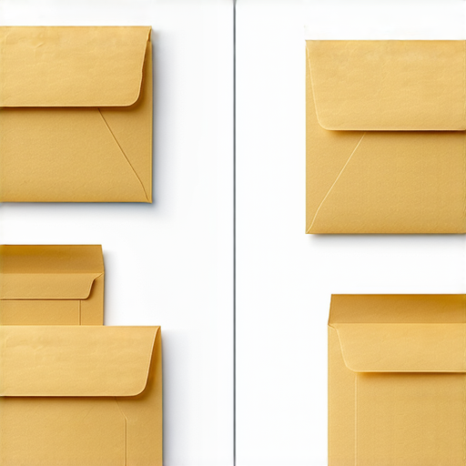 A4與B5信封不同尺寸的比較，展示其專業用途，背景為整齊的辦公環境，突顯完美尺寸對報告的重要性，讓你更了解如何提升文檔的專業感。