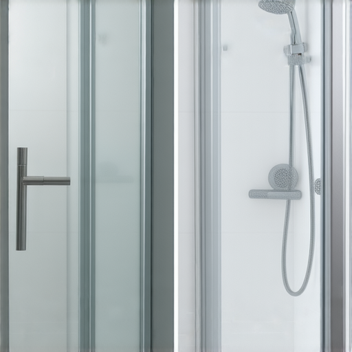 浴屏趟門與內推設計的對比圖，展示兩種淋浴間門的功能與風格，方便使用者選擇適合的設計，提升沐浴體驗，增加空間利用率。