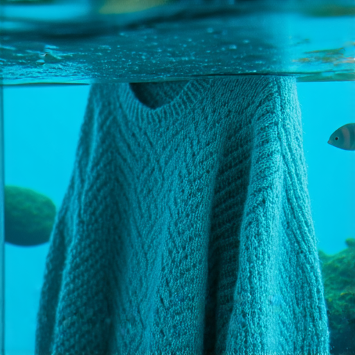 毛衣在水族館中與水的奇妙聯繫，展示了柔軟毛針織物與水生環境的相互影響，帶來獨特的視覺效果和生態學啟示，揭示了水族館的秘密與魅力。