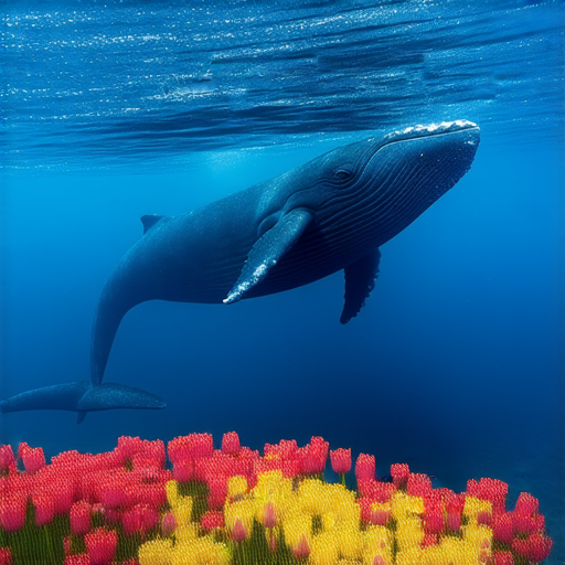 驚人的鬱金香和鯨魚圖片展示，小小的花朵與巨大的海洋生物之間的對比，讓人驚嘆自然之美及其神秘秘密，探索驚奇的十個故事，啟發大家對生物的熱愛與尊重。
