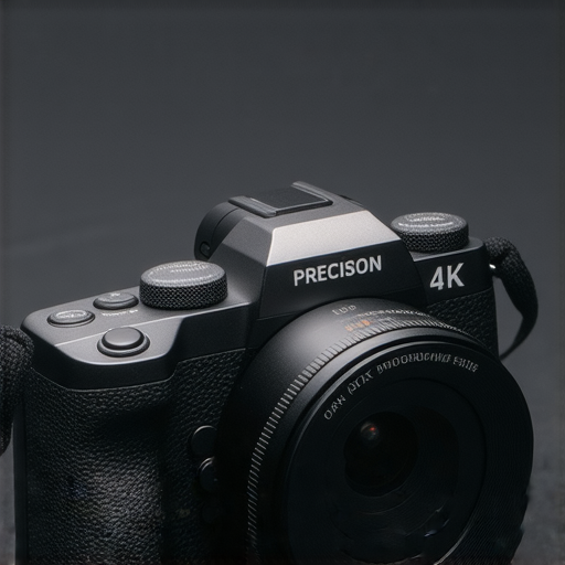 4K攝錄機特寫，展示其高畫質影像捕捉功能，包括清晰的鏡頭和現代設計，強調極致畫質及多功能性，讓攝影愛好者探索拍攝新可能。
