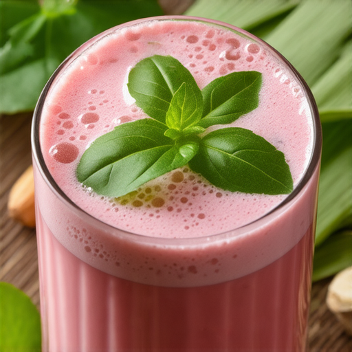 九層塔與中藥結合的健康飲品，展現乳品的多樣風味，搭配乖巧生活的健康秘訣，色彩繽紛且富有養生意義，讓人愛上這一自然美味的搭配。