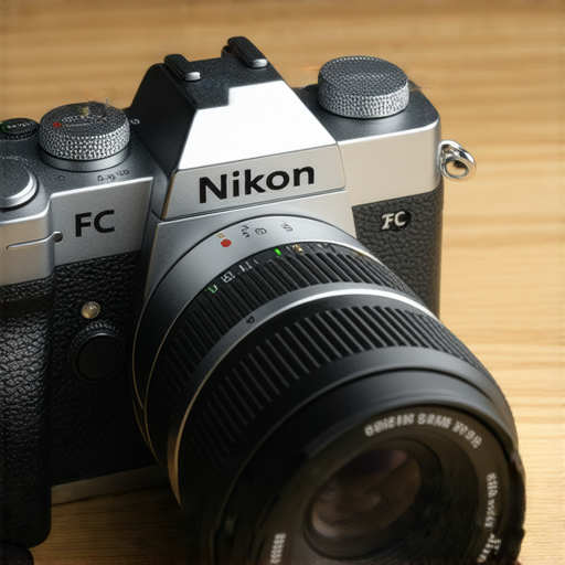 Nikon Z FC相機的特寫，展現復古設計與現代科技融合的魅力，配備高畫質鏡頭與直觀操控，適合攝影愛好者探索攝影創作的多樣性與靈活性。