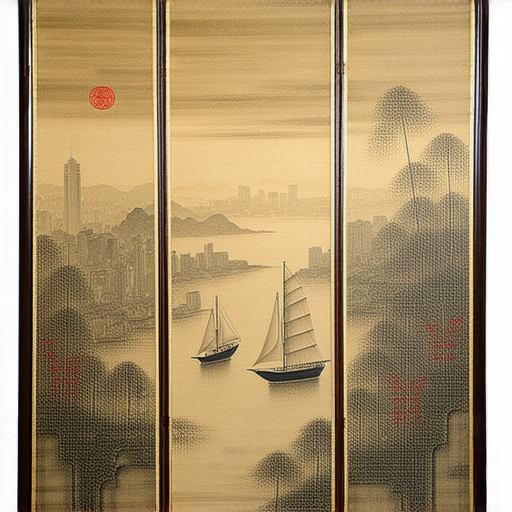 解鎖香港風屏魅力的精美屏風設計圖片，展示獨特的現貨屏風特色，融合傳統與現代，色彩繽紛，細節精緻，完美呈現香港風格的藝術魅力。