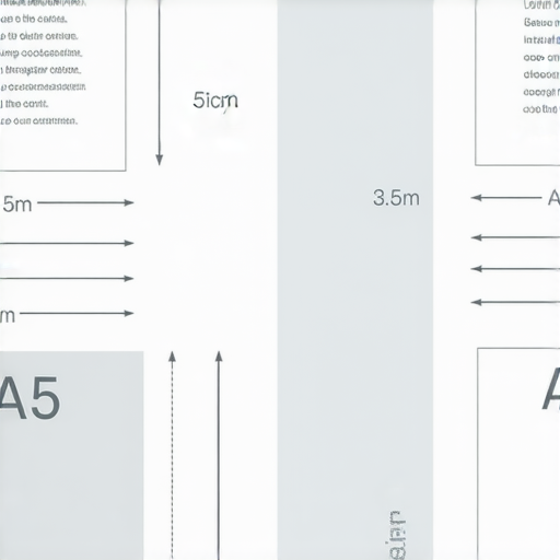 A5紙和A4紙的比較圖，顯示各自尺寸及用途，展現選購技巧，幫助讀者了解紙張特性，選擇適合需求的紙張尺寸，提升工作效率。