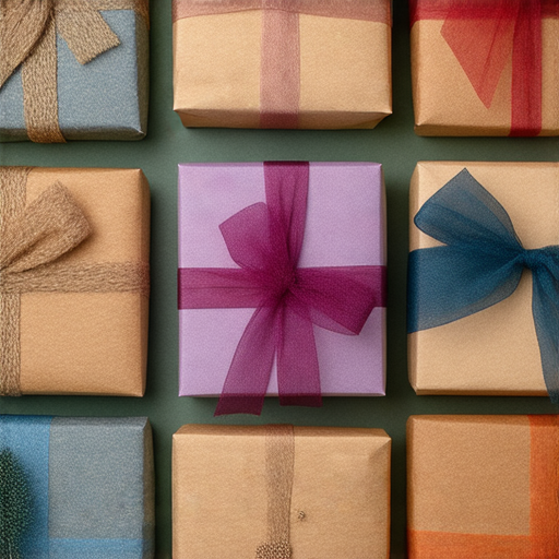 完美包裝的創意禮物展示，色彩鮮艷的包裝紙加上獨特的絲帶，讓禮物瞬間驚豔。不同風格的包裝技巧，揭開驚喜的秘密，為你的禮物增添魅力。
