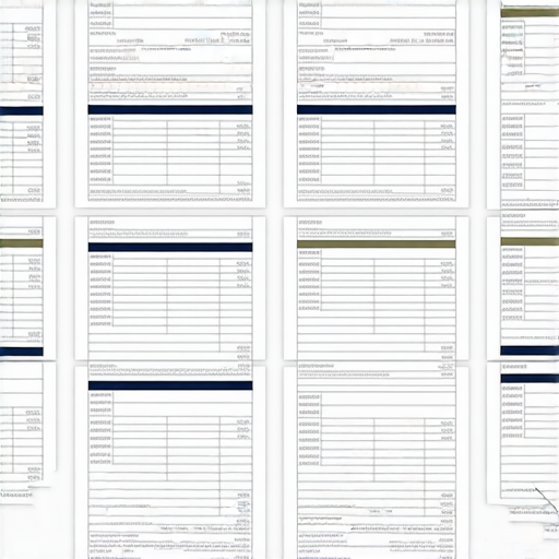 收據範本圖片，展示十種格式讓財務管理更輕鬆，包含多個顏色和樣式的收據設計，幫助快速整理與識別支出，提高個人或企業的財務效率。