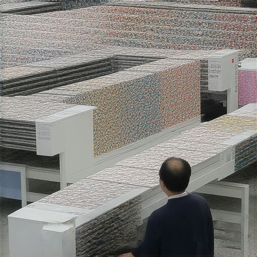 旺角印刷店內部，數碼印刷設備運行中，展示多種印刷樣本，顧客驚喜瀏覽，體驗香港先進的數碼印刷技術，發現品質與創意的完美結合。