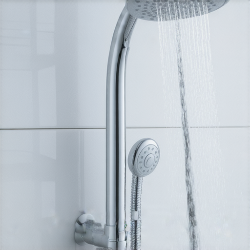 喉花灑水喉配件展示，展現水流均勻和舒適的淋浴效果，彰顯其提升淋浴體驗的特點，讓浴室變得更為豪華。