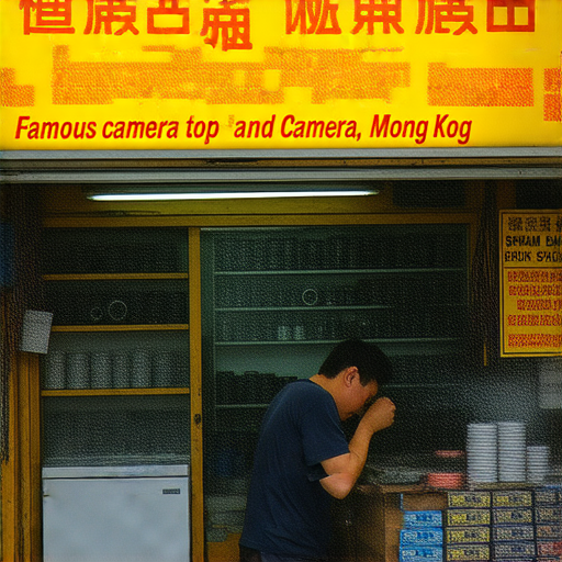 深水埗與旺角的知名相機維修店外觀，店內專業技師正專心修理相機，展示精湛的維修技術與服務，提供最佳相機維修秘訣，讓攝影愛好者不容錯過。