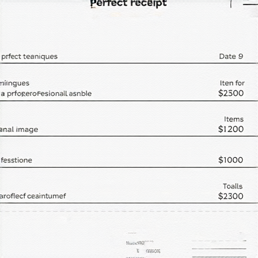 解密完美收據範本，展示三個提升專業形象的關鍵技巧，圖片中包含清晰的收據範本設計及相關資訊，幫助讀者輕鬆學習專業收據技巧。