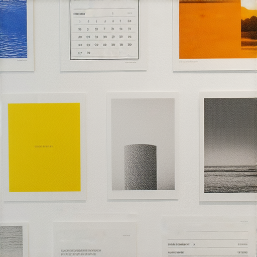 專業印刷服務展示多樣化產品，包括證書、月曆及其他創意印刷品，呈現色彩豐富的設計，展現品牌的獨特風格和專業水準。