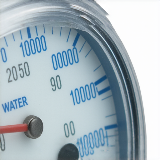 水錶特寫，顯示位置與度數，解析水錶的功能與真實意義，幫助用戶理解水資源使用狀況，提升節水意識，呈現精確的水錶讀數和設置。