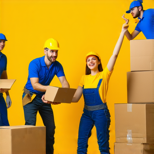 實惠搬運服務的專業小型搬運團隊正在進行搬運作業，背景中可見便捷的電話服務整合，展示高效率與安全性的搬家過程，為客戶提供理想的搬運解決方案。
