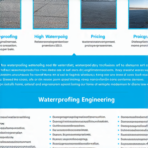 防水工程專業服務介紹圖片，展示防水施工的過程與成效，並提供關於每坪價格的資訊，讓顧客了解水電好的解決方案，確保居家環境乾燥無漏水問題。