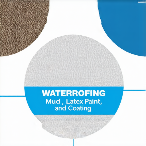 揭開防水的神秘面紗，泥漿、乳膠漆與塗料的完美選擇教學，顯示專業水電服務標誌及施工過程，展示不同材料特性與應用，為家庭提供有效防水解決方案。