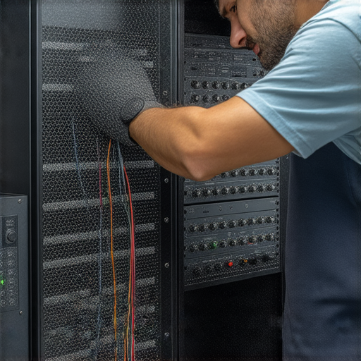 揭開音響箱的秘密，專業技術人員正在調整音響設備，打造驚豔音效體驗，探索音響箱的內部結構，讓音樂變得更動人。